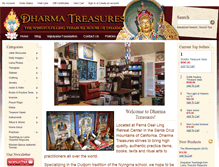 Tablet Screenshot of dharmatreasures.com